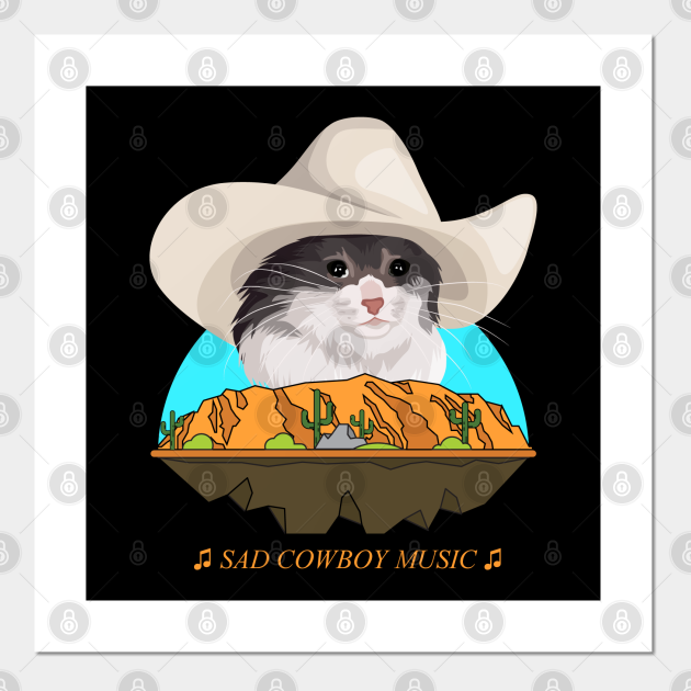Crying Cat Meme With Cowboy Hat All About Cow Photos